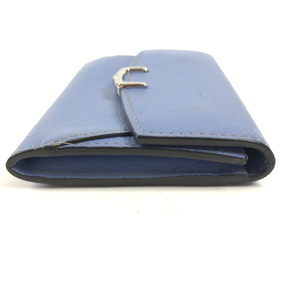 CARTIER Wallet, Coin Purse, Card Holder, Business Card Holder, Pass Case, Coin Case, Leather, Unisex, Blue