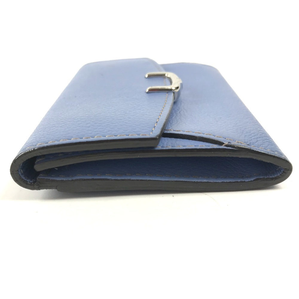 CARTIER Wallet, Coin Purse, Card Holder, Business Card Holder, Pass Case, Coin Case, Leather, Unisex, Blue