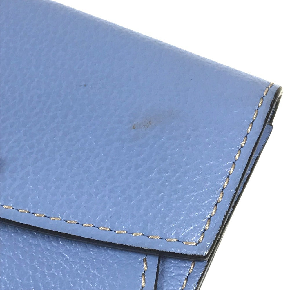 CARTIER Wallet, Coin Purse, Card Holder, Business Card Holder, Pass Case, Coin Case, Leather, Unisex, Blue