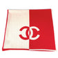CHANEL 19C CC Coco Mark Logo Bicolor Stole Shawl Scarf Cashmere Unisex Pink