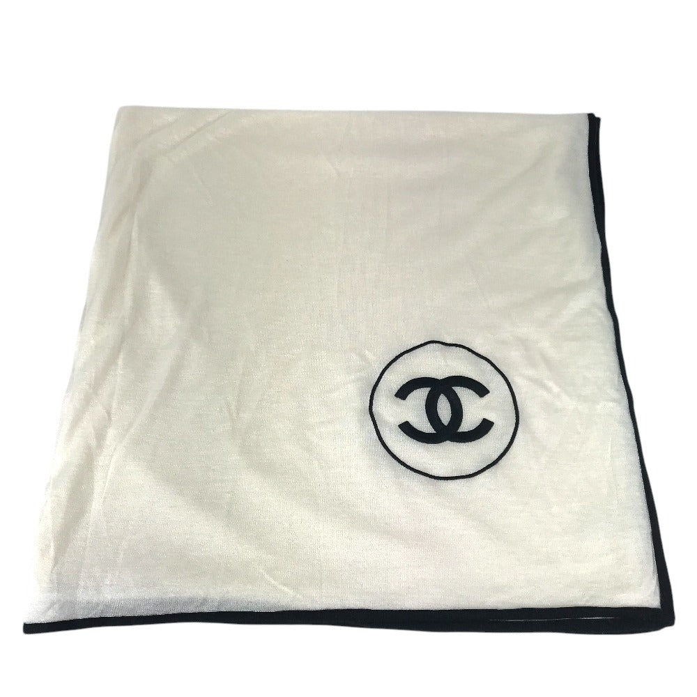 CHANEL 23V ストール CC ココマーク ロゴ 大判 ショール マフラー バイカラー ストール カシミヤ ユニセックス ホワイト