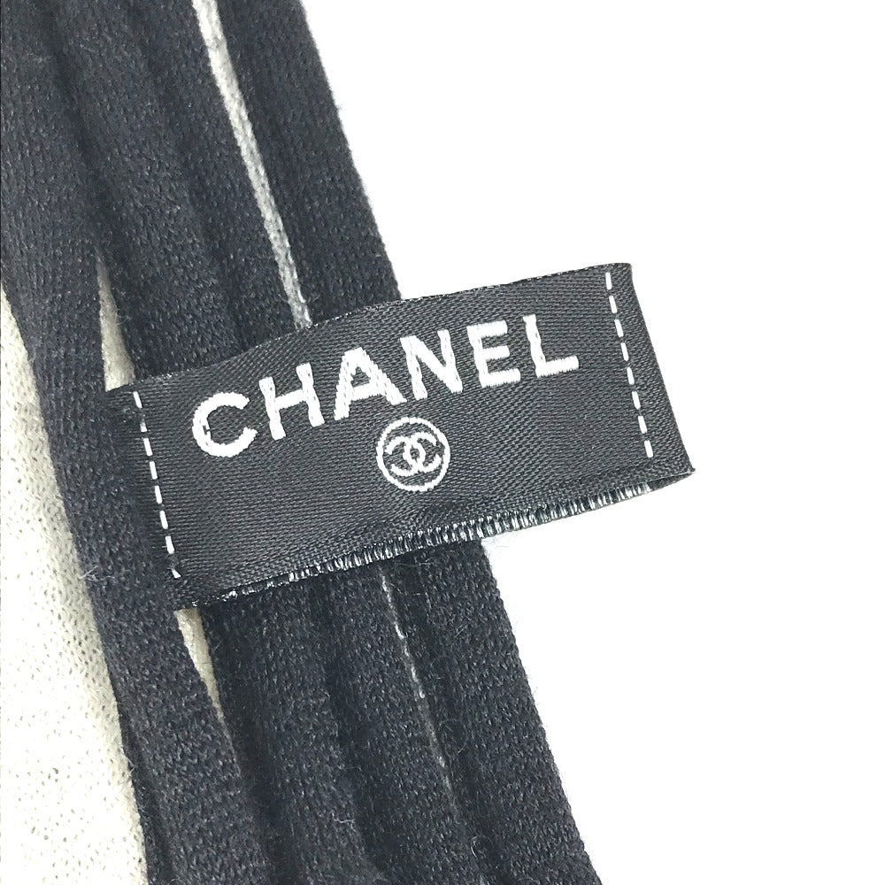 CHANEL 23V ストール CC ココマーク ロゴ 大判 ショール マフラー バイカラー ストール カシミヤ ユニセックス ホワイト