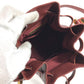 CARTIER Vintage Logo Must Line Bag Crossbody Drawstring Bag Shoulder Bag Leather Unisex Wine Red