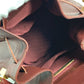 CARTIER Vintage Logo Must Line Bag Crossbody Drawstring Bag Shoulder Bag Leather Unisex Wine Red