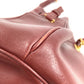 CARTIER Vintage Logo Must Line Bag Crossbody Drawstring Bag Shoulder Bag Leather Unisex Wine Red