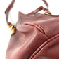 CARTIER Vintage Logo Must Line Bag Crossbody Drawstring Bag Shoulder Bag Leather Unisex Wine Red