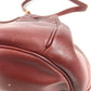 CARTIER Vintage Logo Must Line Bag Crossbody Drawstring Bag Shoulder Bag Leather Unisex Wine Red