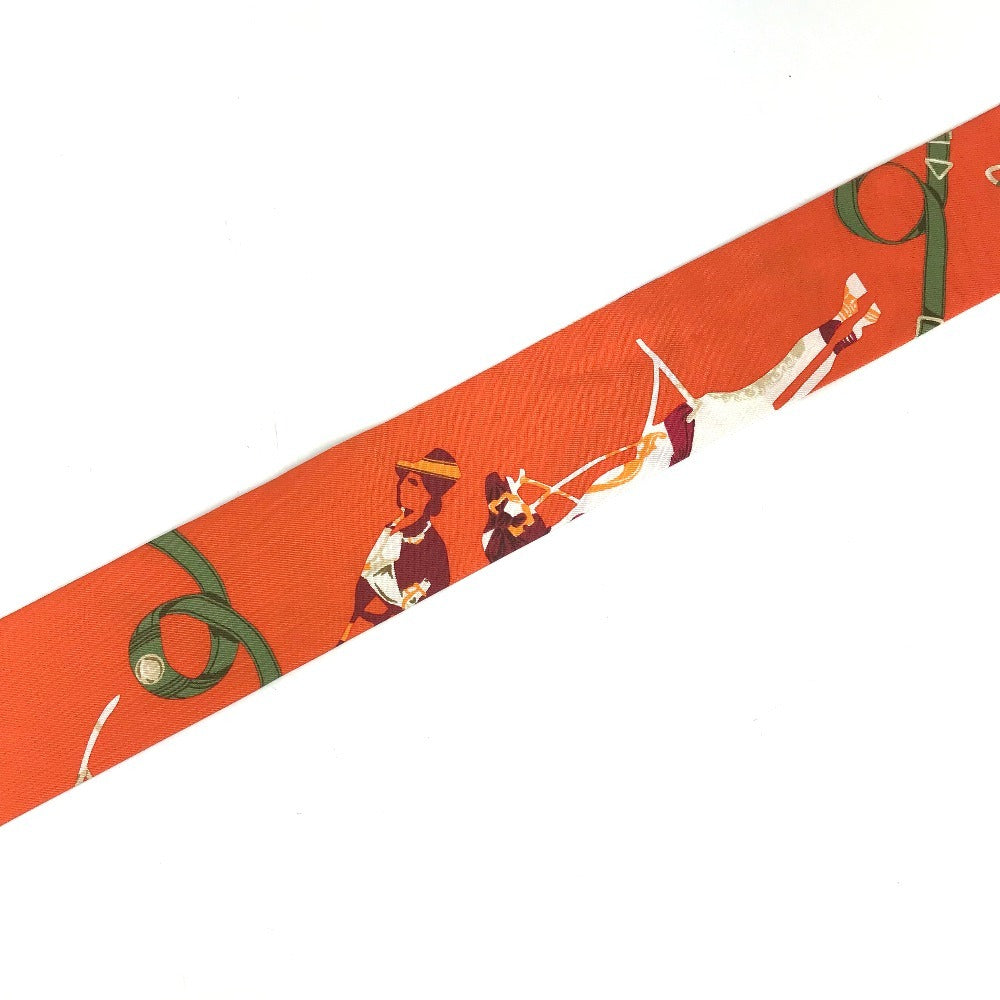 HERMES ツイリー ツィリー バンドースカーフ アクセサリー スカーフ シルク レディース オレンジ