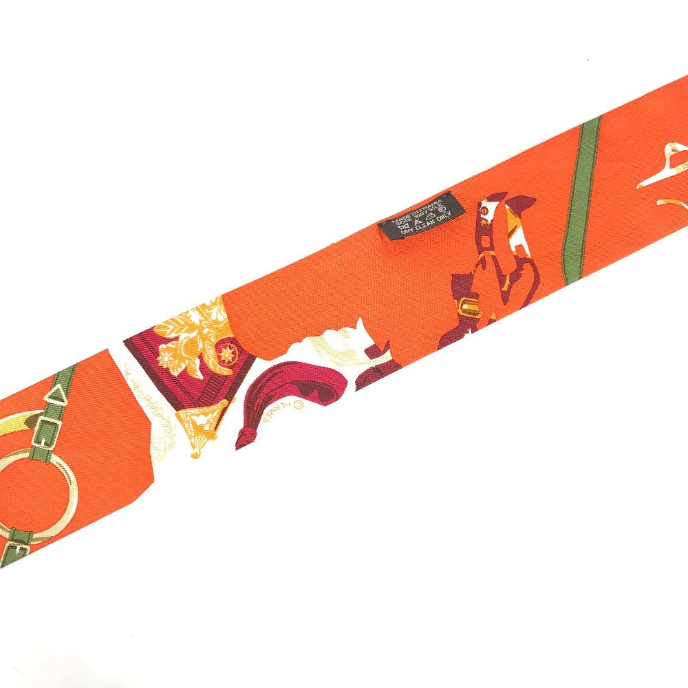 HERMES ツイリー ツィリー バンドースカーフ アクセサリー スカーフ シルク レディース オレンジ