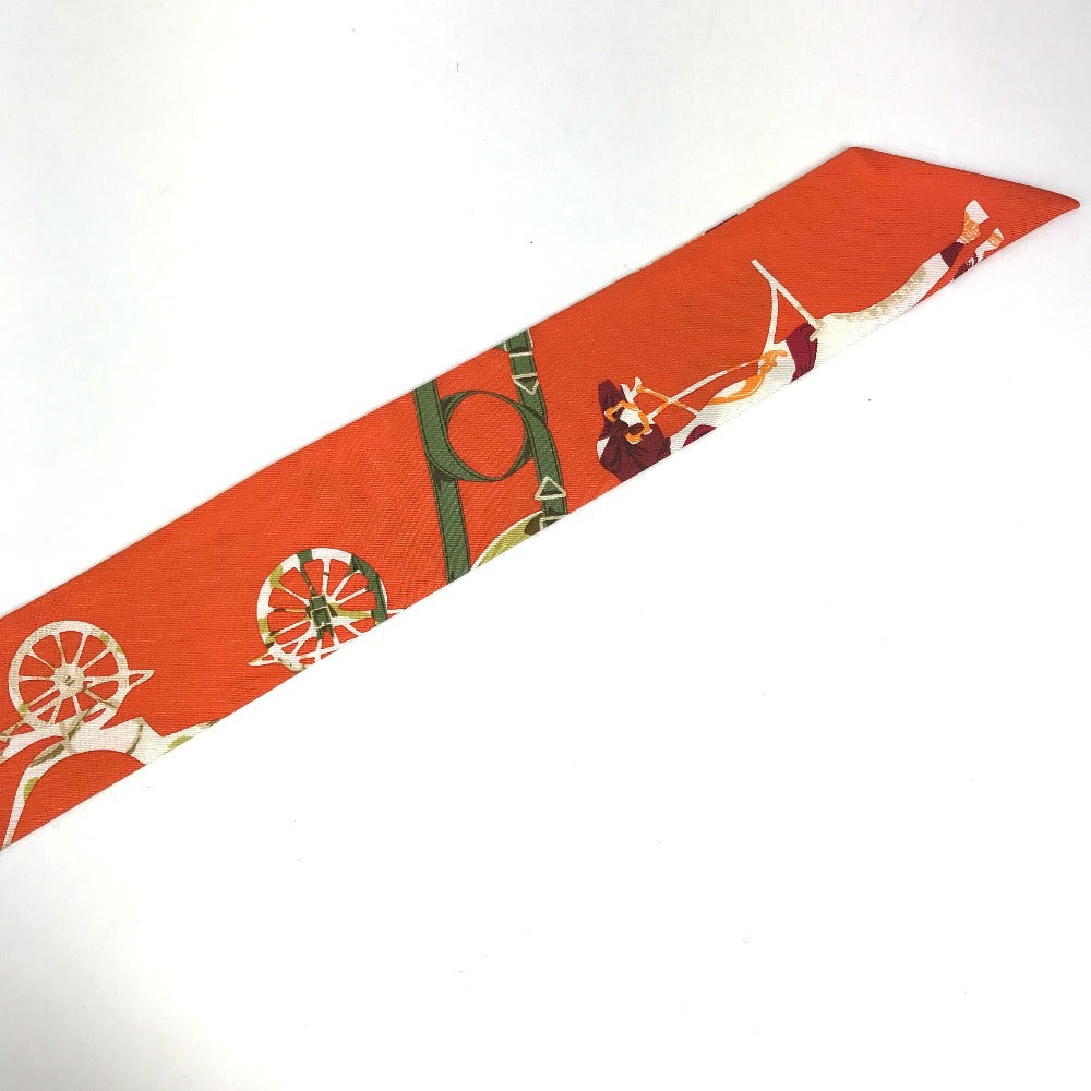 HERMES ツイリー ツィリー バンドースカーフ アクセサリー スカーフ シルク レディース オレンジ