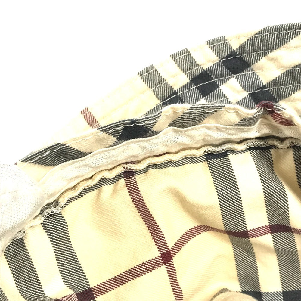 BURBERRY 8075650 Check Hat Bucket Hat Bob Hat Cotton Women's Beige