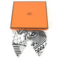 HERMES Barrette Grenelle Zigzag PM Hair Accessory Ribbon Barrette Silk Women's White