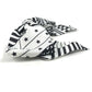 HERMES Barrette Grenelle Zigzag PM Hair Accessory Ribbon Barrette Silk Women's White