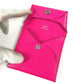 HERMES Bastia Wallet Coin Purse Square Silver Hardware Coin Case Leather Unisex Pink