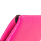 HERMES Bastia Wallet Coin Purse Square Silver Hardware Coin Case Leather Unisex Pink