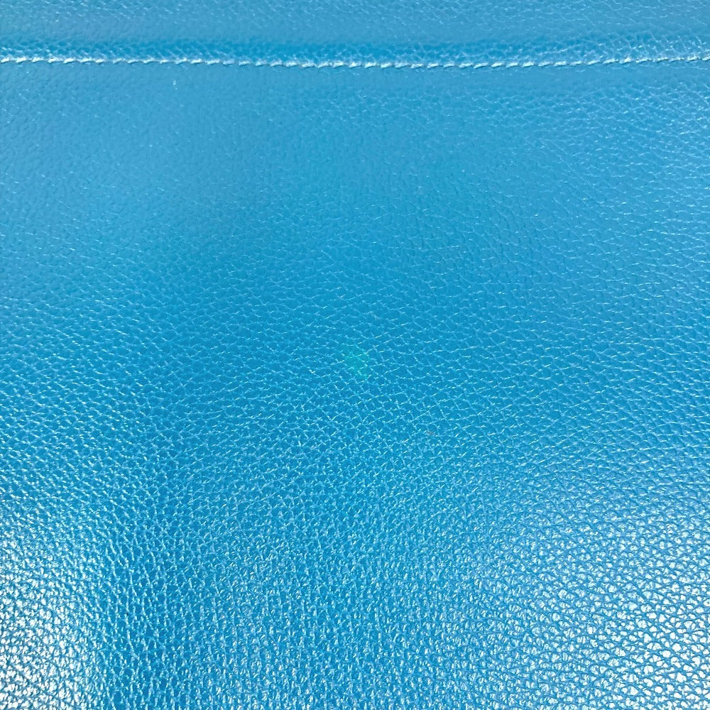 HERMES L字ファスナー ジップコンピューター カバン セカンドバッグ クラッチバッグ エバーカラー レディース ブルードガリス ブルー