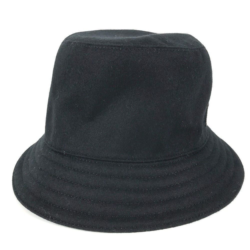 HERMES Fred Crew Carousel Hat Cap Bucket Hat Bob Hat Hat Wool Unisex Black