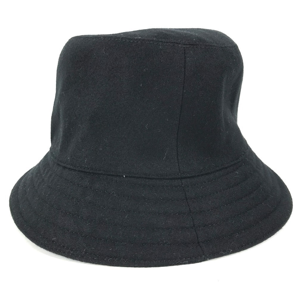 HERMES Fred Crew Carousel Hat Cap Bucket Hat Bob Hat Hat Wool Unisex Black