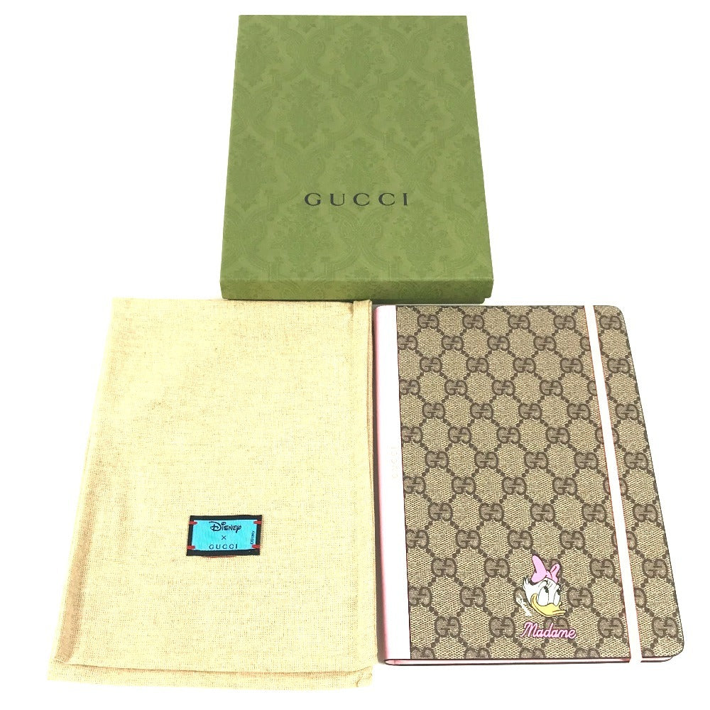GUCCI ディズニー DISNEY コラボ デイジーダック ノート メモ帳 GGスプリーム ステーショナリー ノートブック GGスプリームキャンバス ユニセックス ピンク