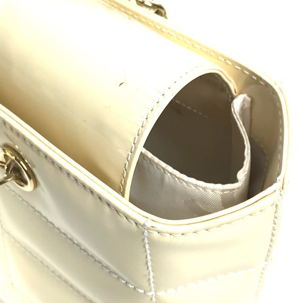 CHANEL CC Coco Mark Logo Chocolate Bar Bag W Chain Bag Chain Bag Shoulder Bag Enamel Unisex White