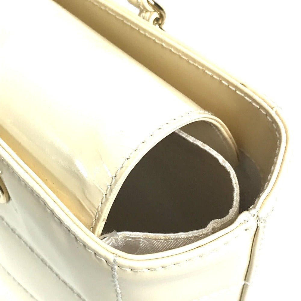 CHANEL CC Coco Mark Logo Chocolate Bar Bag W Chain Bag Chain Bag Shoulder Bag Enamel Unisex White