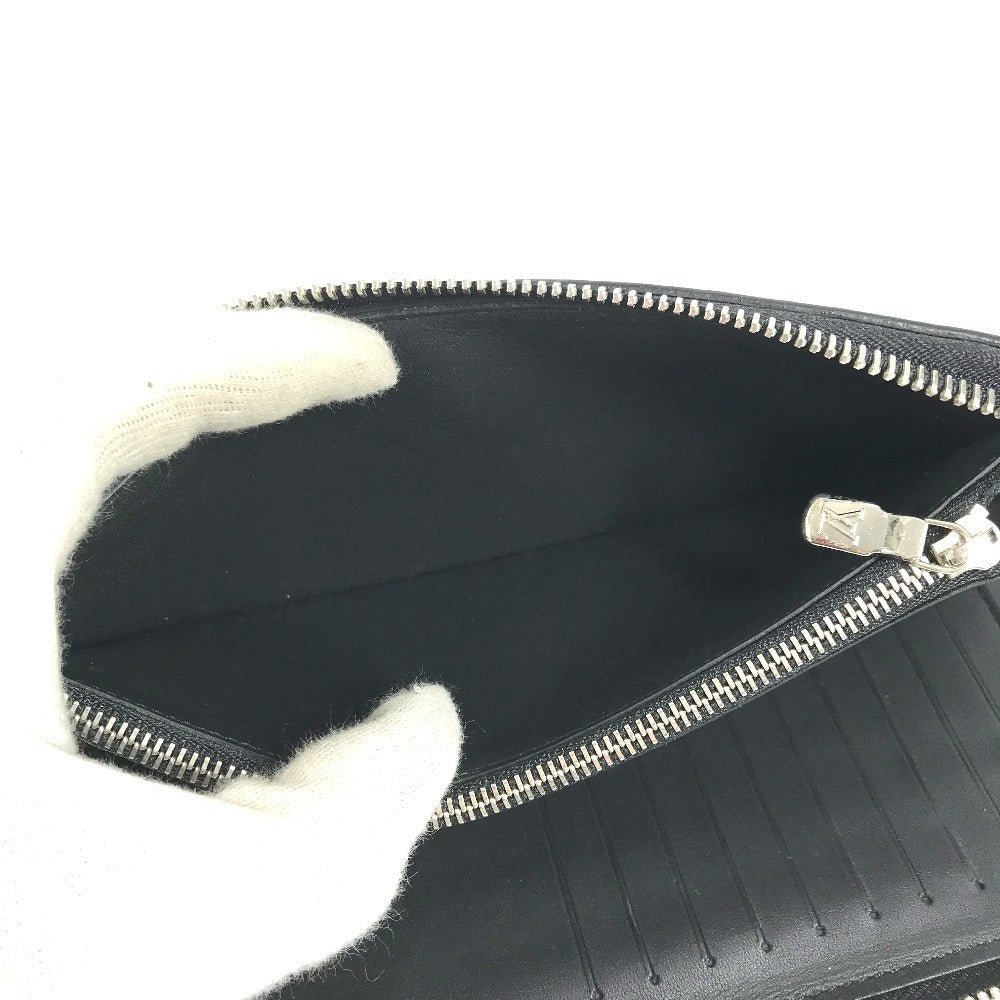 LOUIS VUITTON M68228 LV Logo Vertical Zippy Wallet Long Wallet Round Zipper Tripon Leather Unisex Noir Black