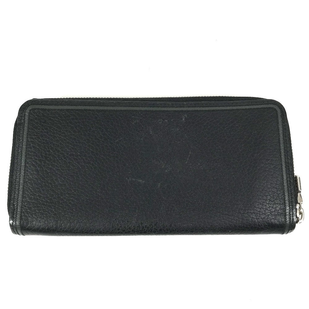 LOUIS VUITTON M68228 LV Logo Vertical Zippy Wallet Long Wallet Round Zipper Tripon Leather Unisex Noir Black