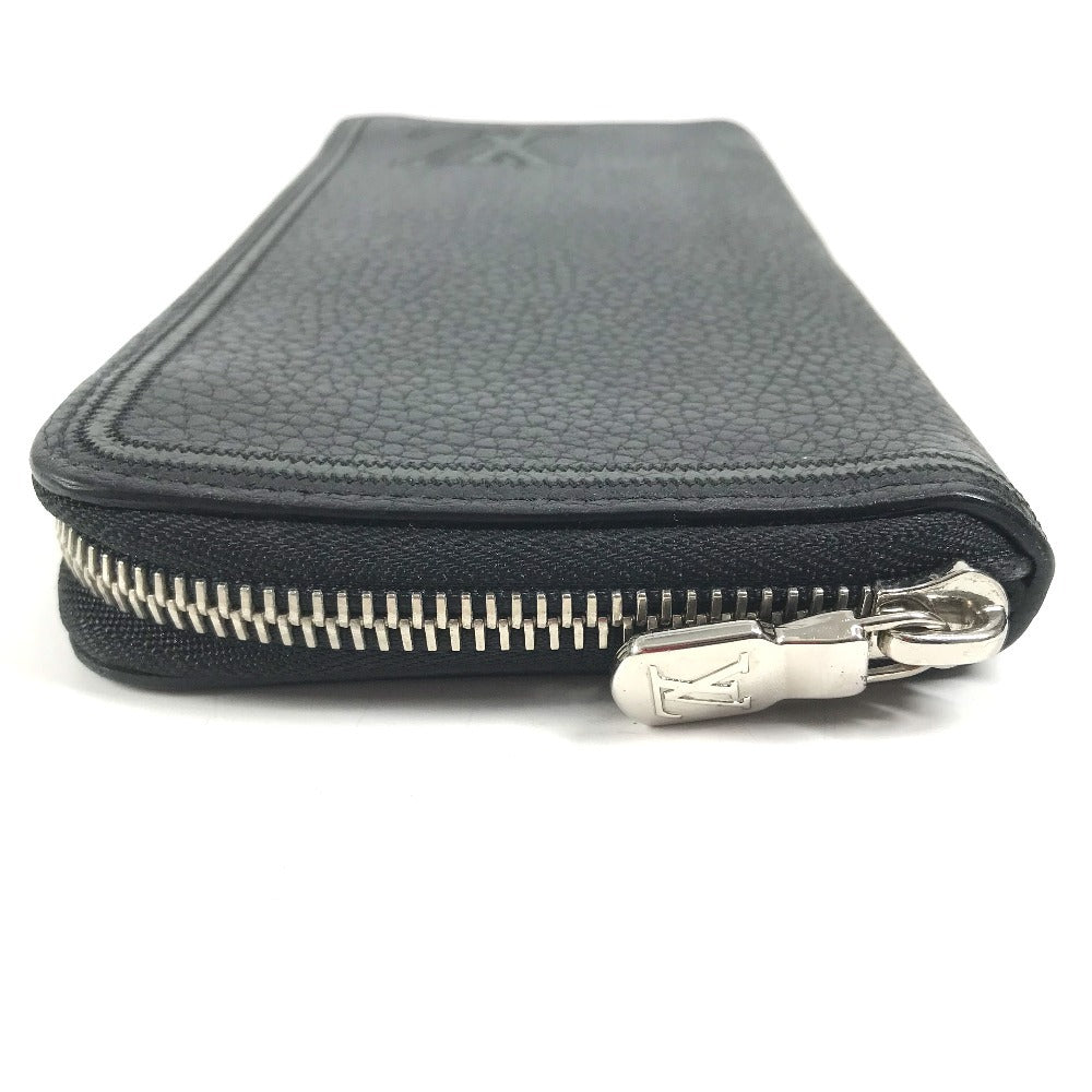LOUIS VUITTON M68228 LV Logo Vertical Zippy Wallet Long Wallet Round Zipper Tripon Leather Unisex Noir Black