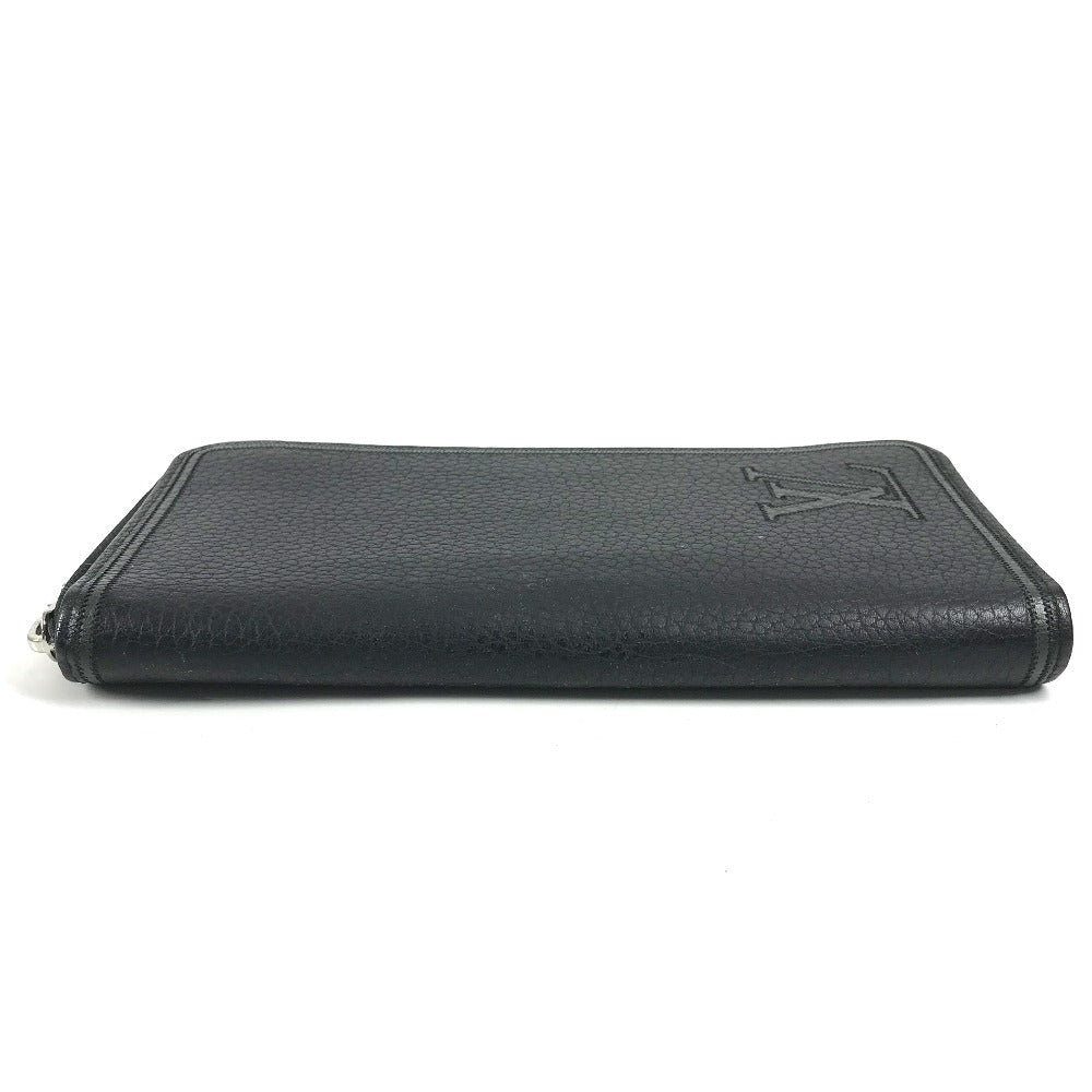 LOUIS VUITTON M68228 LV Logo Vertical Zippy Wallet Long Wallet Round Zipper Tripon Leather Unisex Noir Black