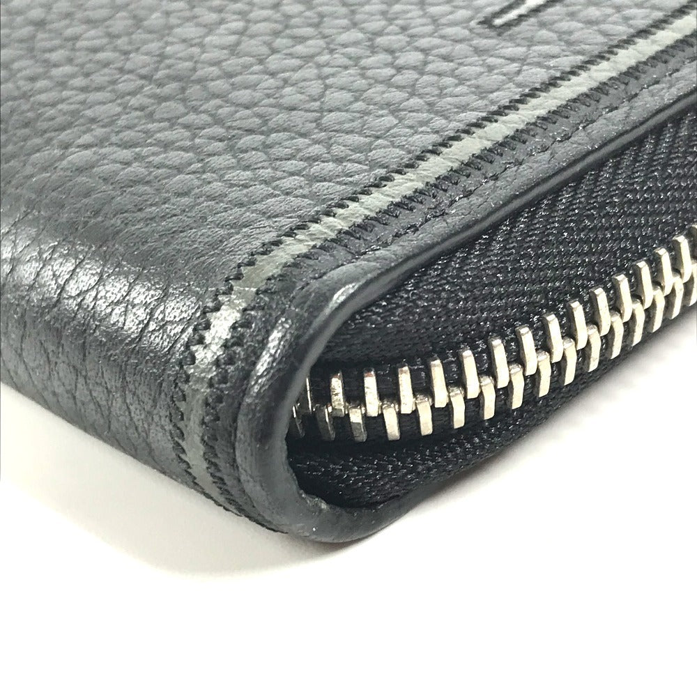LOUIS VUITTON M68228 LV Logo Vertical Zippy Wallet Long Wallet Round Zipper Tripon Leather Unisex Noir Black