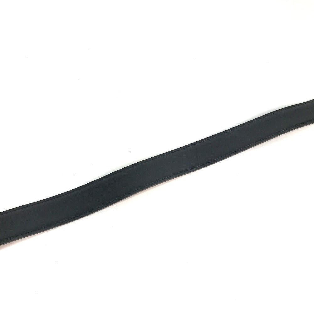 HERMES Reversible Buckle Belt Belt Leather Unisex Black