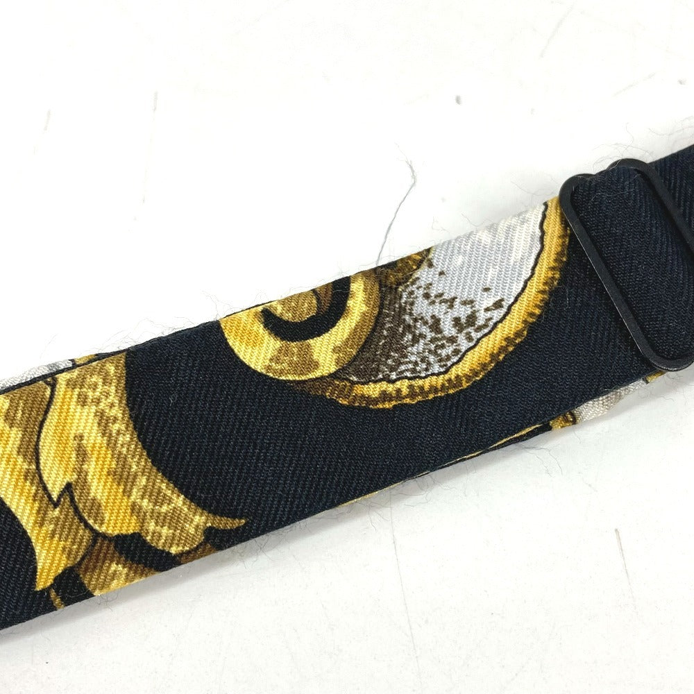 HERMES 総柄 カマーバンド＆蝶ネクタイ セット 2点 アクセサリー ネクタイ ベルト シルク メンズ ブラック