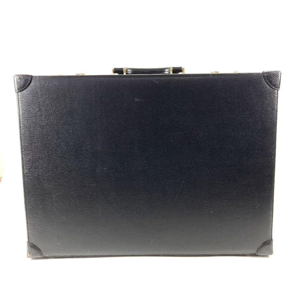 LOEWE ヴィンテージ ロゴ アナグラム アタッシュケース カバン トートバッグ ビジネスバッグ BOX ハンドバッグ レザー レディース ブラック