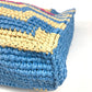 JIMMY CHOO Logo Border Beach Tote Bag Shoulder Bag Raffia Women's Blue