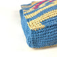 JIMMY CHOO Logo Border Beach Tote Bag Shoulder Bag Raffia Women's Blue
