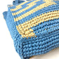 JIMMY CHOO Logo Border Beach Tote Bag Shoulder Bag Raffia Women's Blue