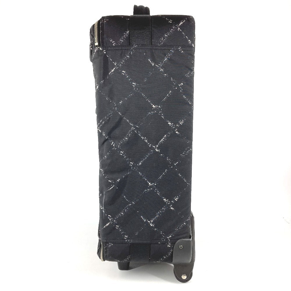 CHANEL スーツケース 旧 トラベルライン トラベルバッグ 2輪 旅行バッグ キャリーバッグ ナイロン ユニセックス ブラック