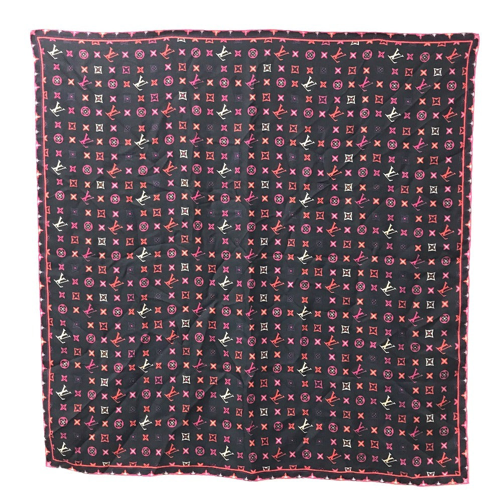 LOUIS VUITTON M73093 Monogram LV Logo Scarf Silk Women's Multicolor