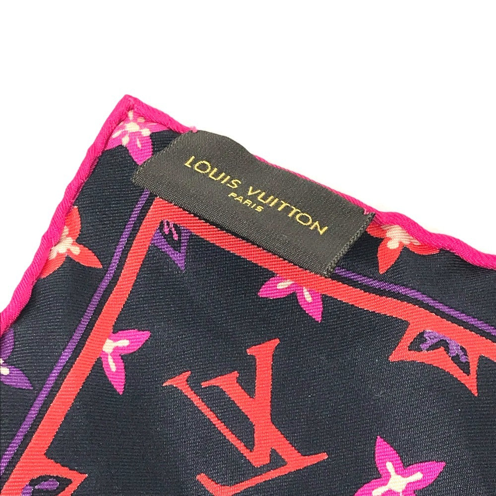 LOUIS VUITTON M73093 Monogram LV Logo Scarf Silk Women's Multicolor
