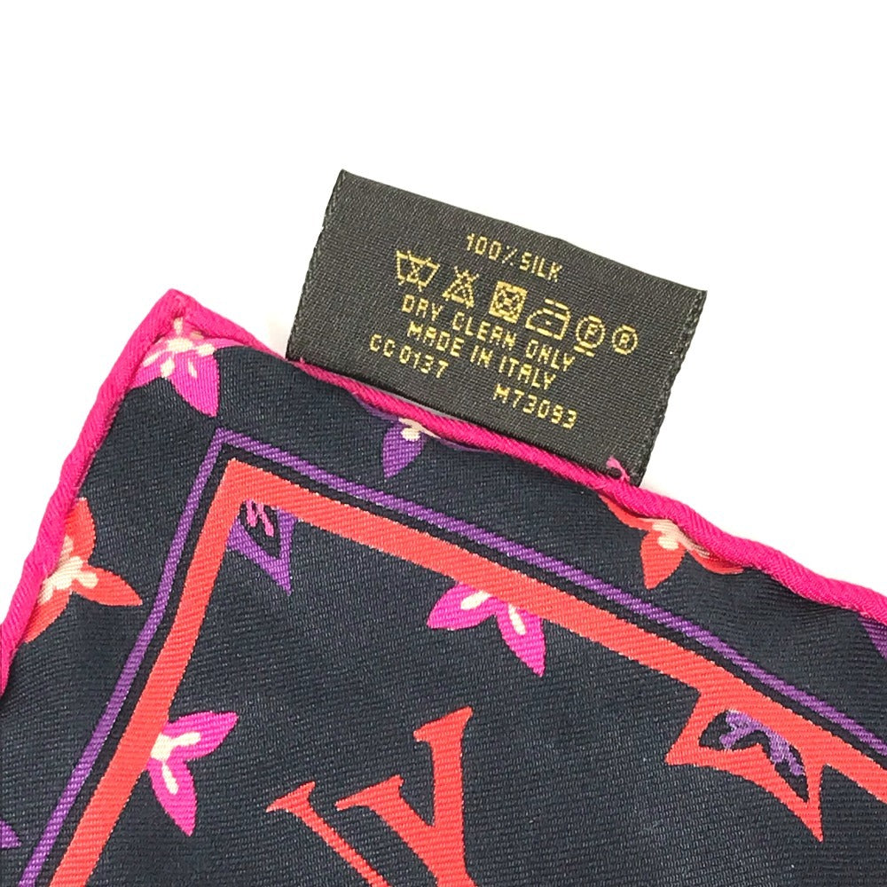 LOUIS VUITTON M73093 Monogram LV Logo Scarf Silk Women's Multicolor