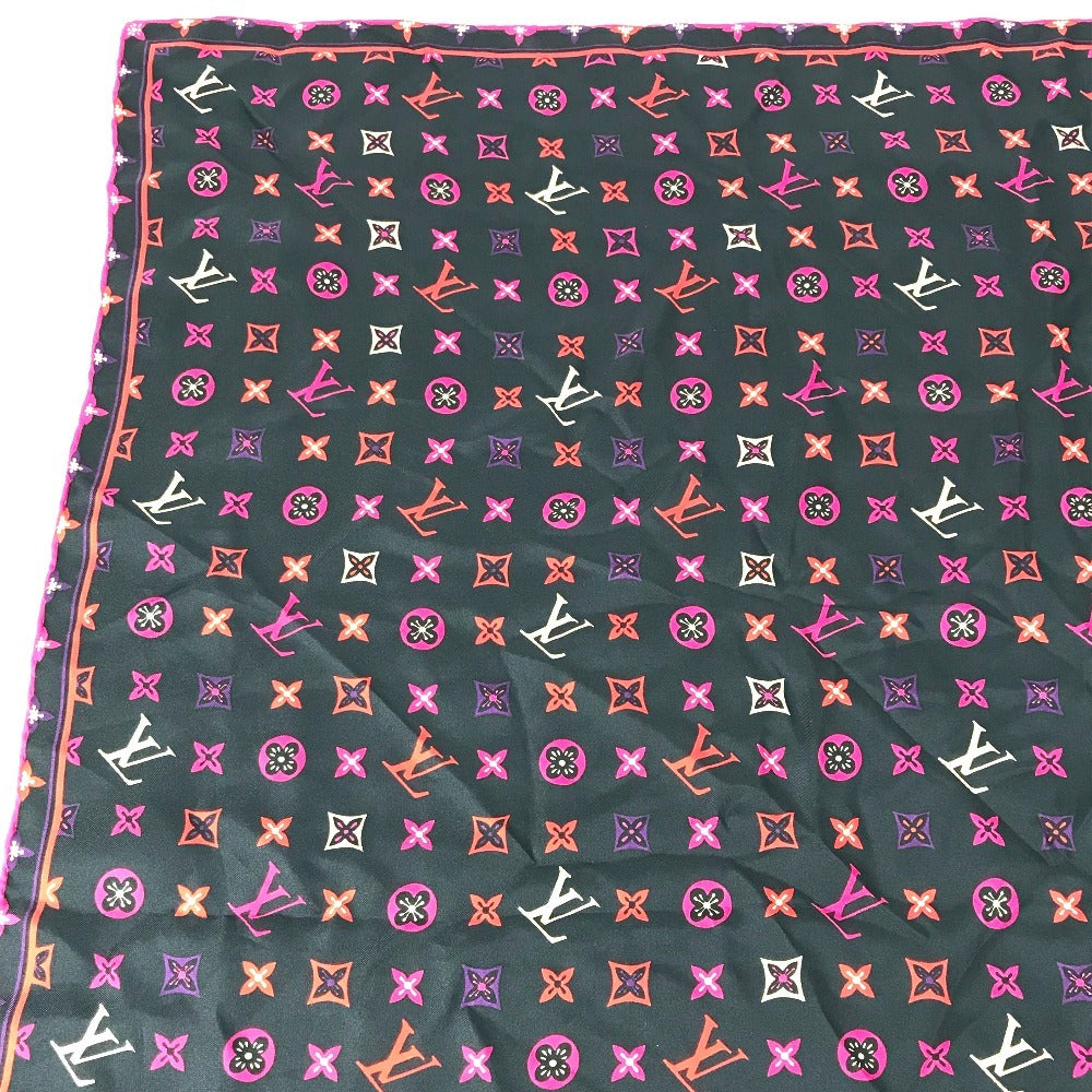 LOUIS VUITTON M73093 Monogram LV Logo Scarf Silk Women's Multicolor