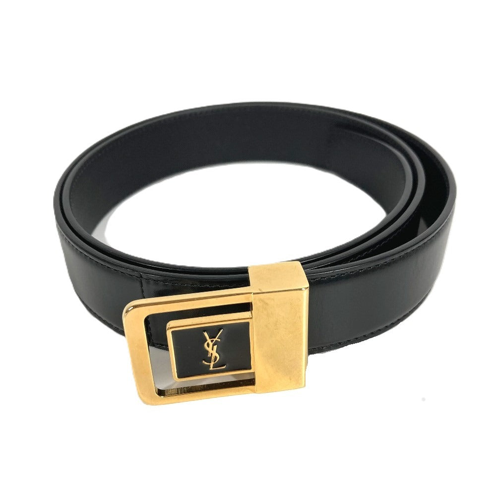SAINT LAURENT PARIS 732556 ロゴ LA 66 バックル ベルト アクセサリー ベルト レザー レディース ブラック
