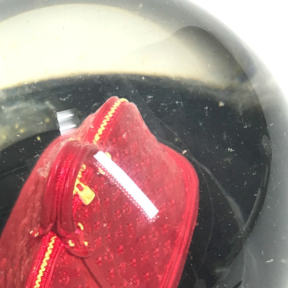 LOUIS VUITTON Unknown Novelty Not for sale Monogram Alma Snow Globe Objet Glass Unisex Red