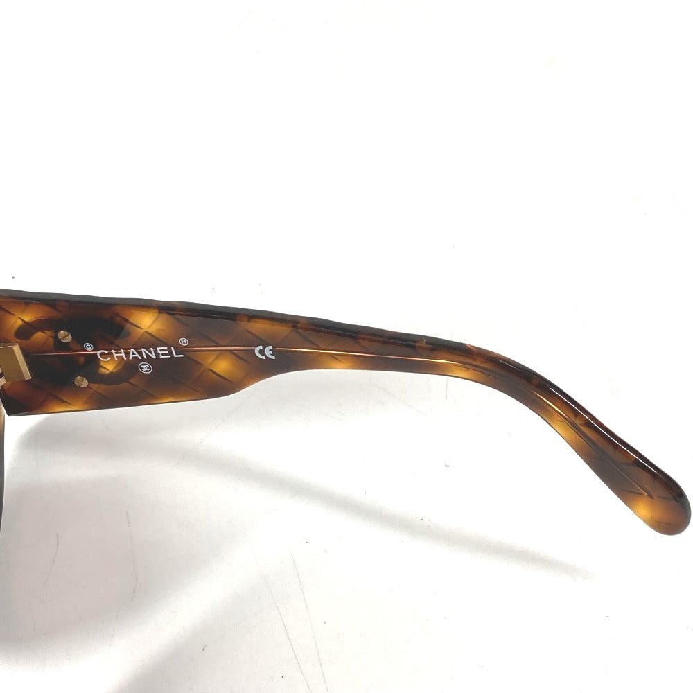 CHANEL 01450 Vintage CC Coco Mark Logo Eyeglasses Eyewear Glasses Sunglasses Plastic Women's Brown