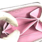 Salvatore Ferragamo Coin Purse Gancini Logo Wallet Compact Wallet Round Zipper Coin Case Leather Unisex Pink
