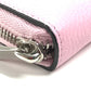 Salvatore Ferragamo Coin Purse Gancini Logo Wallet Compact Wallet Round Zipper Coin Case Leather Unisex Pink