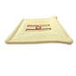 HERMES Flat Pouch embroidered with "Faubourg Corner" PM makeup pouch toiletry bag second bag clutch bag pouch cotton unisex citron / ochre yellow