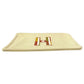 HERMES Flat Pouch embroidered with "Faubourg Corner" PM makeup pouch toiletry bag second bag clutch bag pouch cotton unisex citron / ochre yellow
