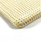 HERMES Flat Pouch embroidered with "Faubourg Corner" PM makeup pouch toiletry bag second bag clutch bag pouch cotton unisex citron / ochre yellow