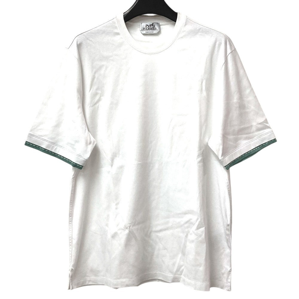 HERMES トップス アパレル 半袖 シャツ 半袖Ｔシャツ コットン メンズ ホワイト